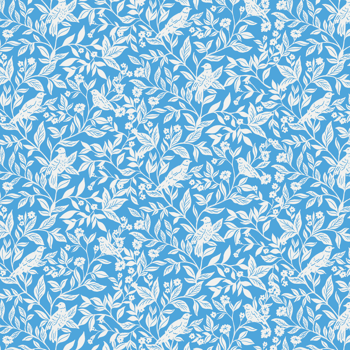 Cloud 9 Fabrics Aviary- Blue Quilting Cotton Fabric