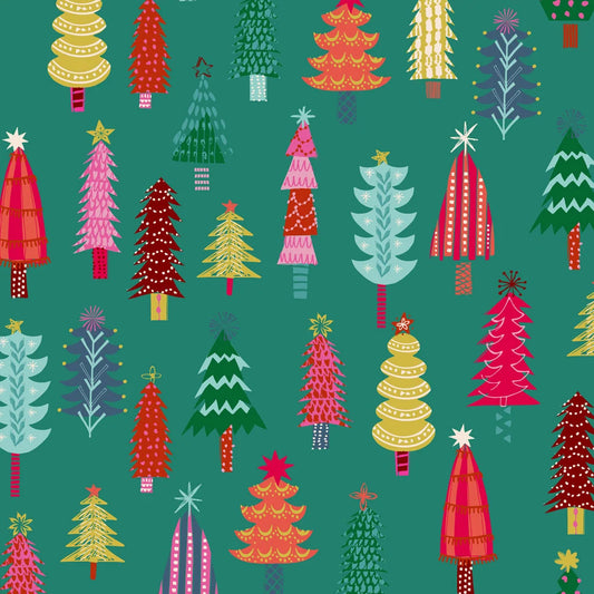 Dashwood Studios Christmas Trees Quilting Cotton Fabric