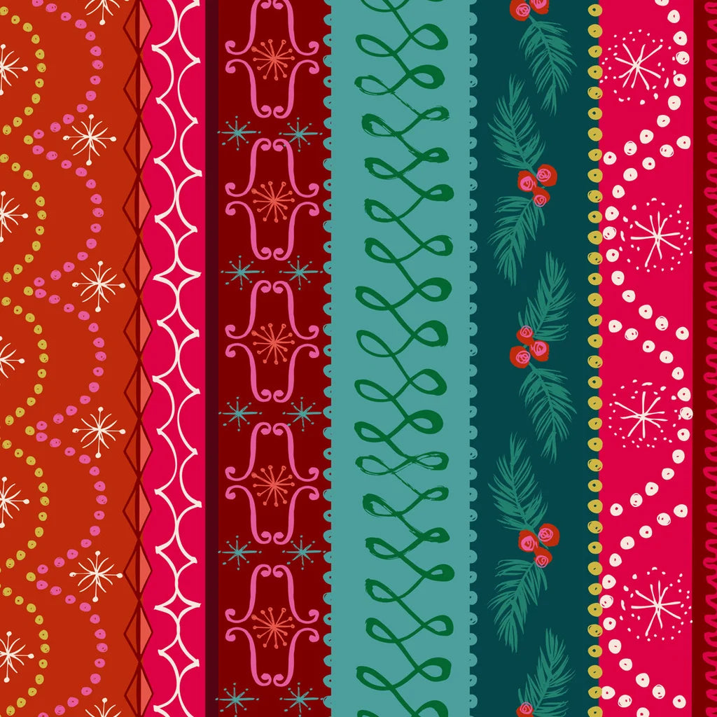 Dashwood Studios Christmas Stripe Quilting Cotton Fabric