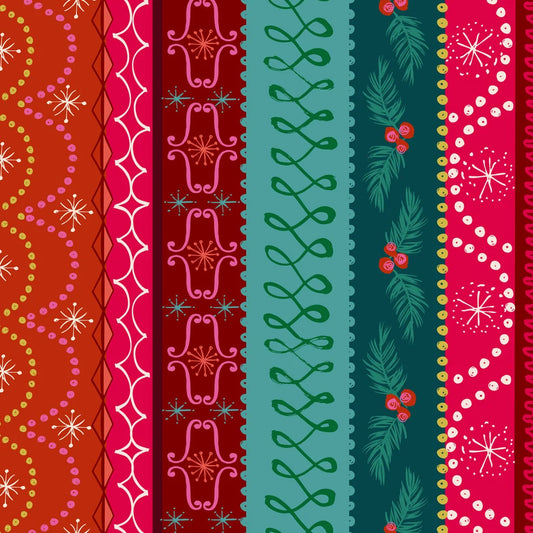 Dashwood Studios Christmas Stripe Quilting Cotton Fabric