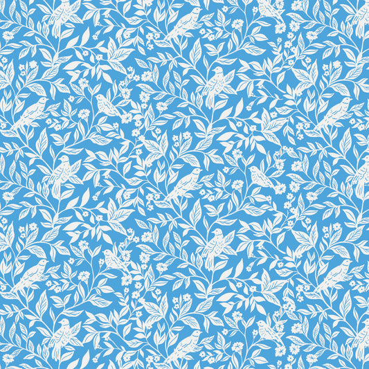 Cloud 9 Fabrics Aviary- Blue Quilting Cotton Fabric
