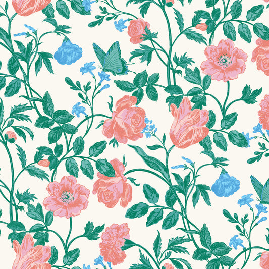Cloud 9 Fabrics Jardin- Cream Quilting Cotton Fabric