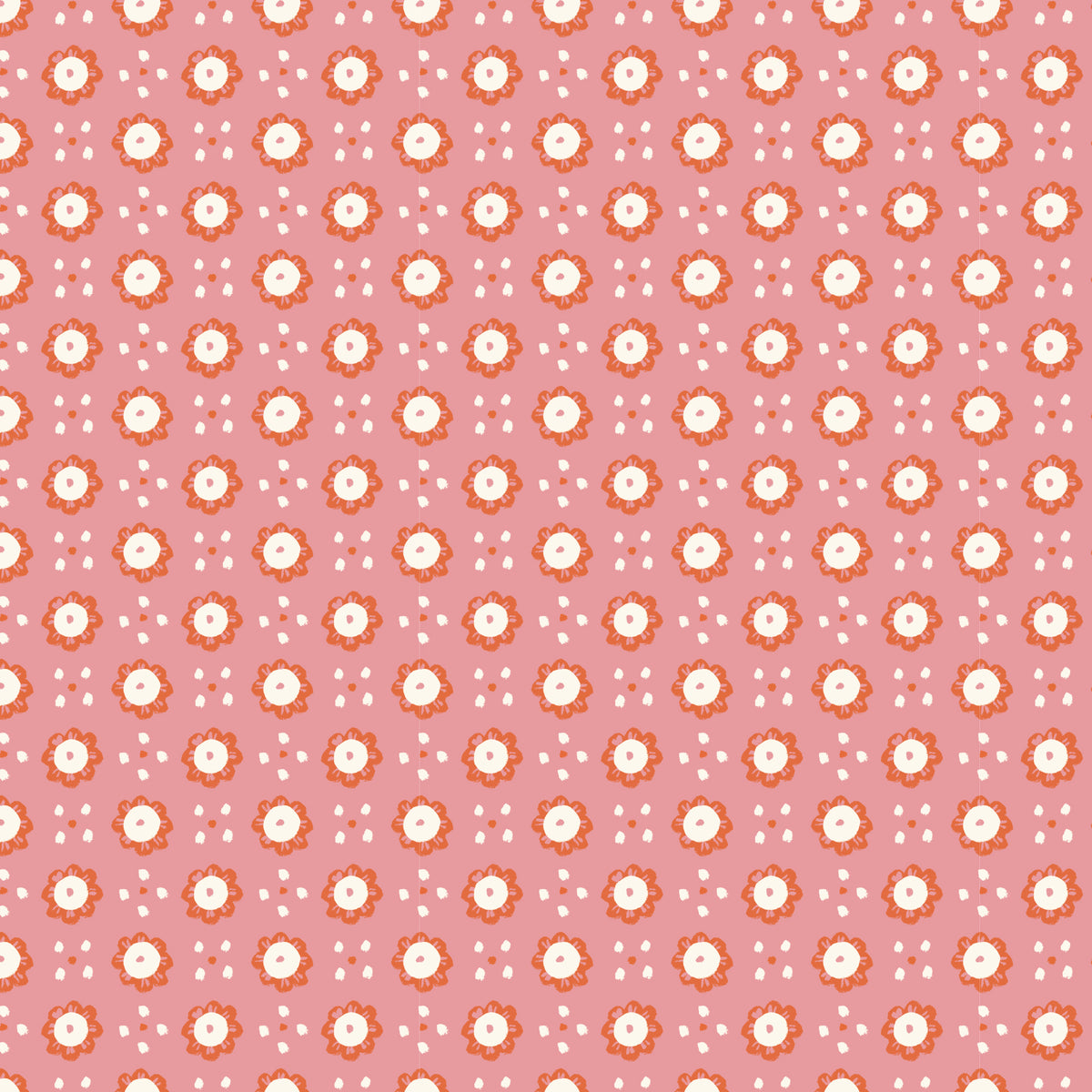Cloud 9 Fabrics WIldflowers- Pink/Orange Quilting Cotton Fabric