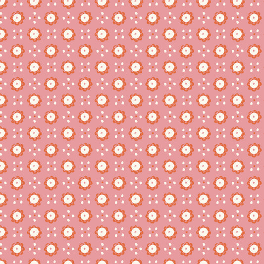 Cloud 9 Fabrics WIldflowers- Pink/Orange Quilting Cotton Fabric