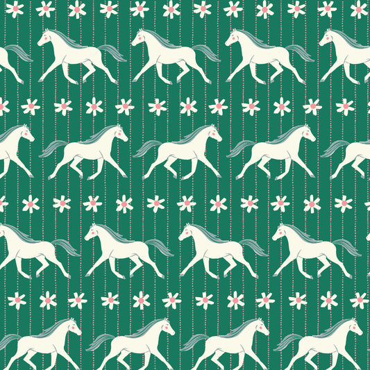 Cloud 9 Fabrics Howdy- Green Quilting Cotton Fabric
