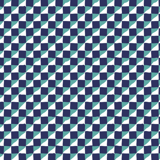 Cloud 9 Fabrics Geometric Navy-Blue Quilting Cotton Fabric