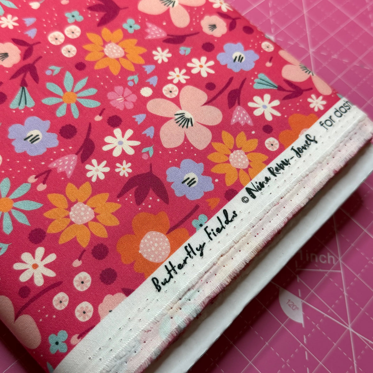 Dashwood Studios Pink Floral Quilting Cotton Fabric
