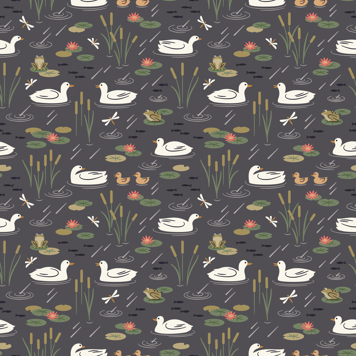 Cloud 9 Fabrics Duck Pond Quilting Cotton Fabric